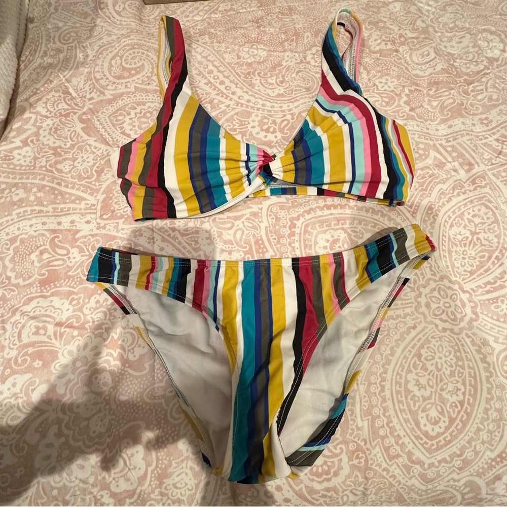 Express Multicolor Striped Bikini